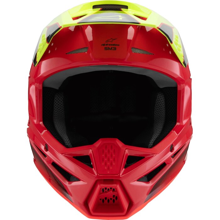 Alpinestars SM3 Motocross Helm Fray rot gelb
