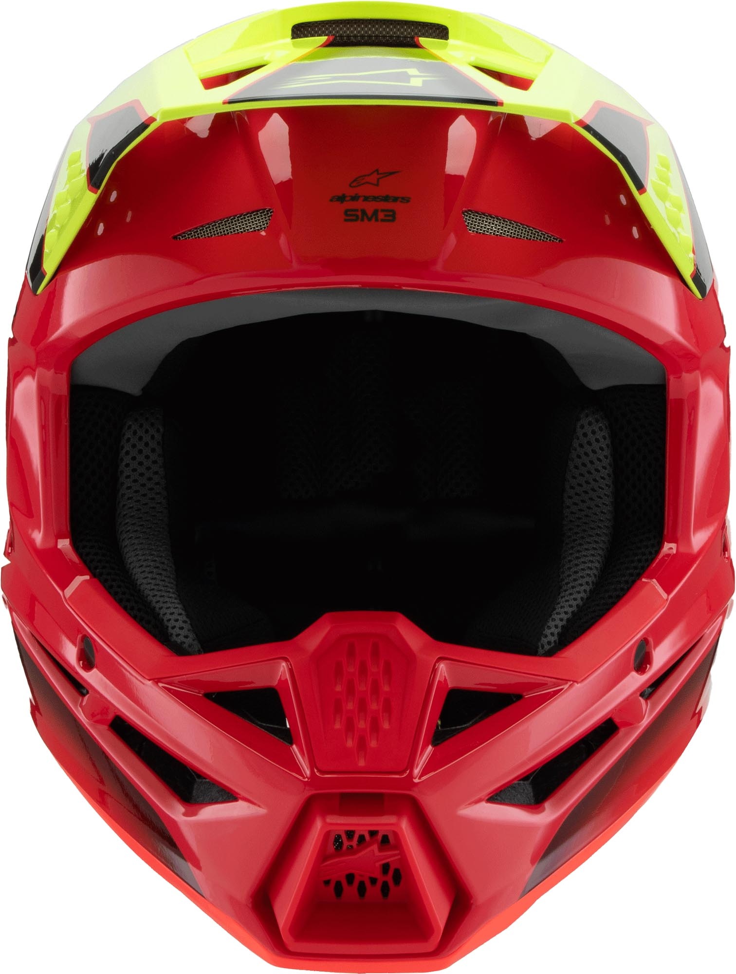 Alpinestars SM3 Motocross Helm Fray rot gelb