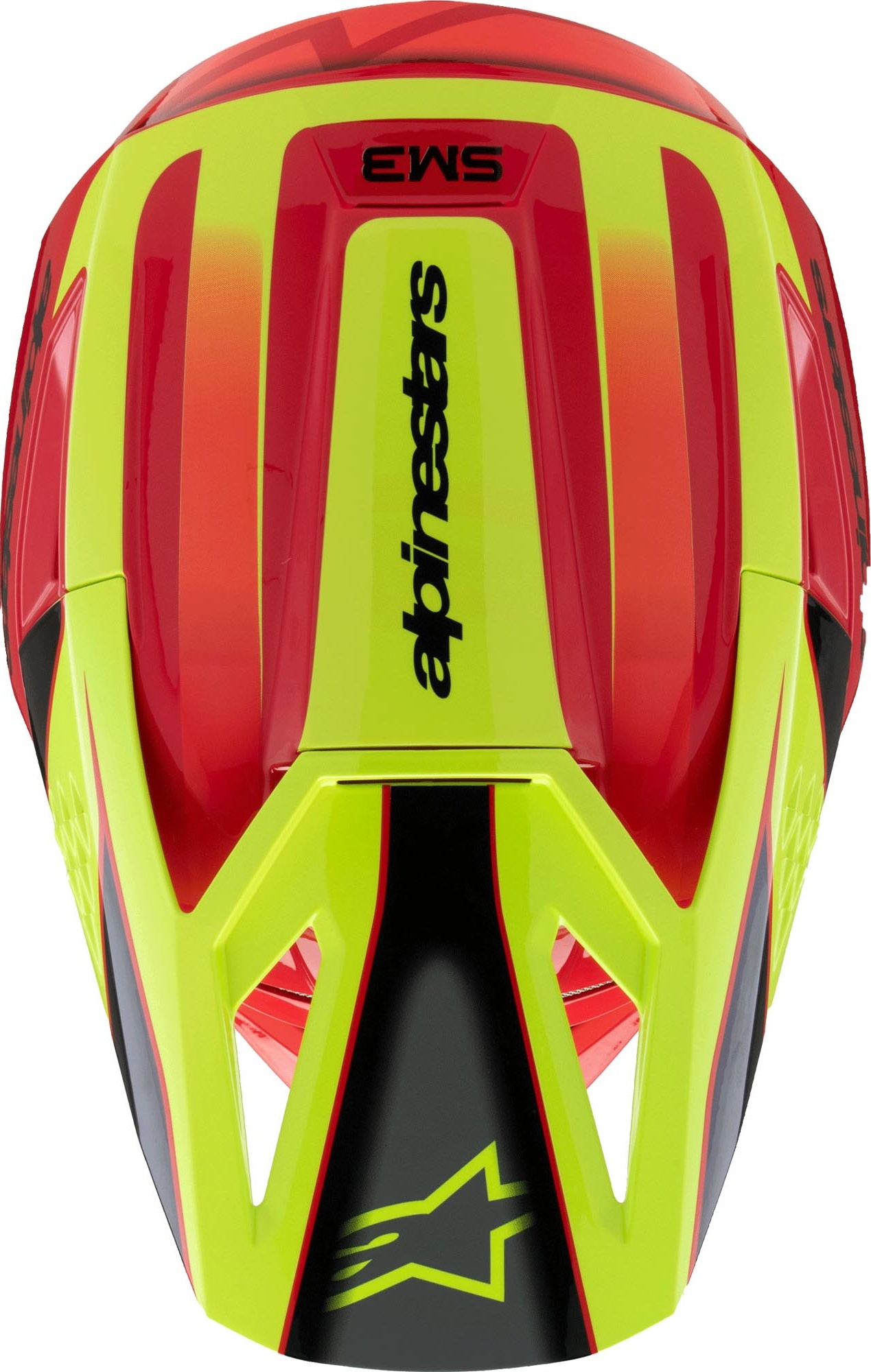 Alpinestars SM3 Motocross Helm Fray rot gelb