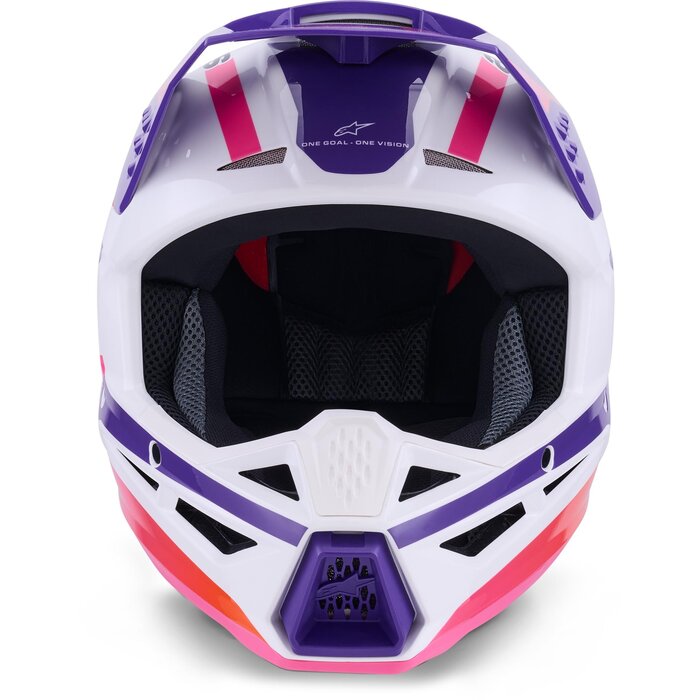 Alpinestars SM3 Motocross Helm Heat weiss orange lila