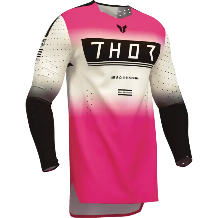 Thor Jersey Sportmode Geo Vintage Weiß Rosa