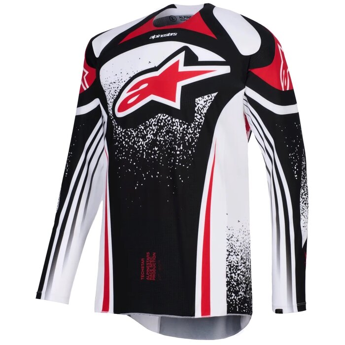 Alpinestars Techstar Nomur Jersey weiss rot schwarz