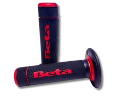 Beta OEM Griffgummi Paar schwarz rot für Beta RR 50 - 125 Enduro / Motard
