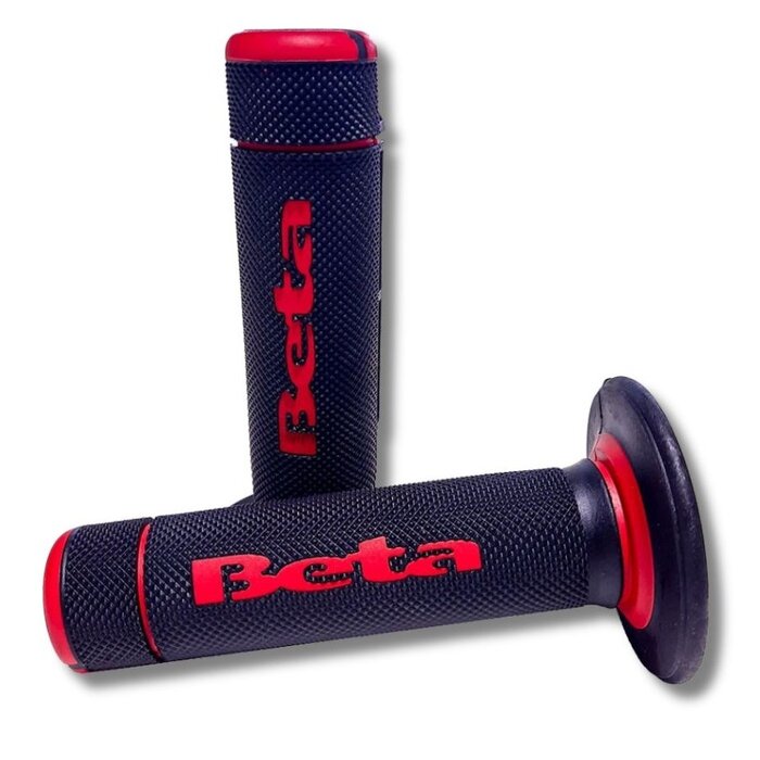 Beta OEM Griffgummi Paar schwarz rot für Beta RR 50 - 125 Enduro / Motard