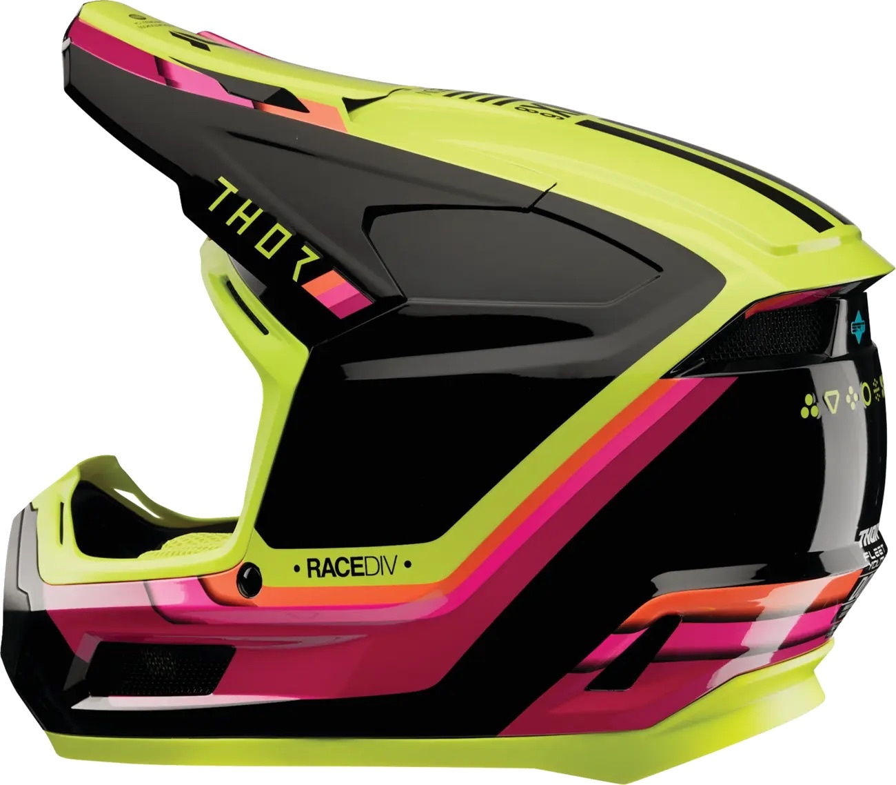 Thor Kinderhelm Fleet Defy schwarz pink gelb