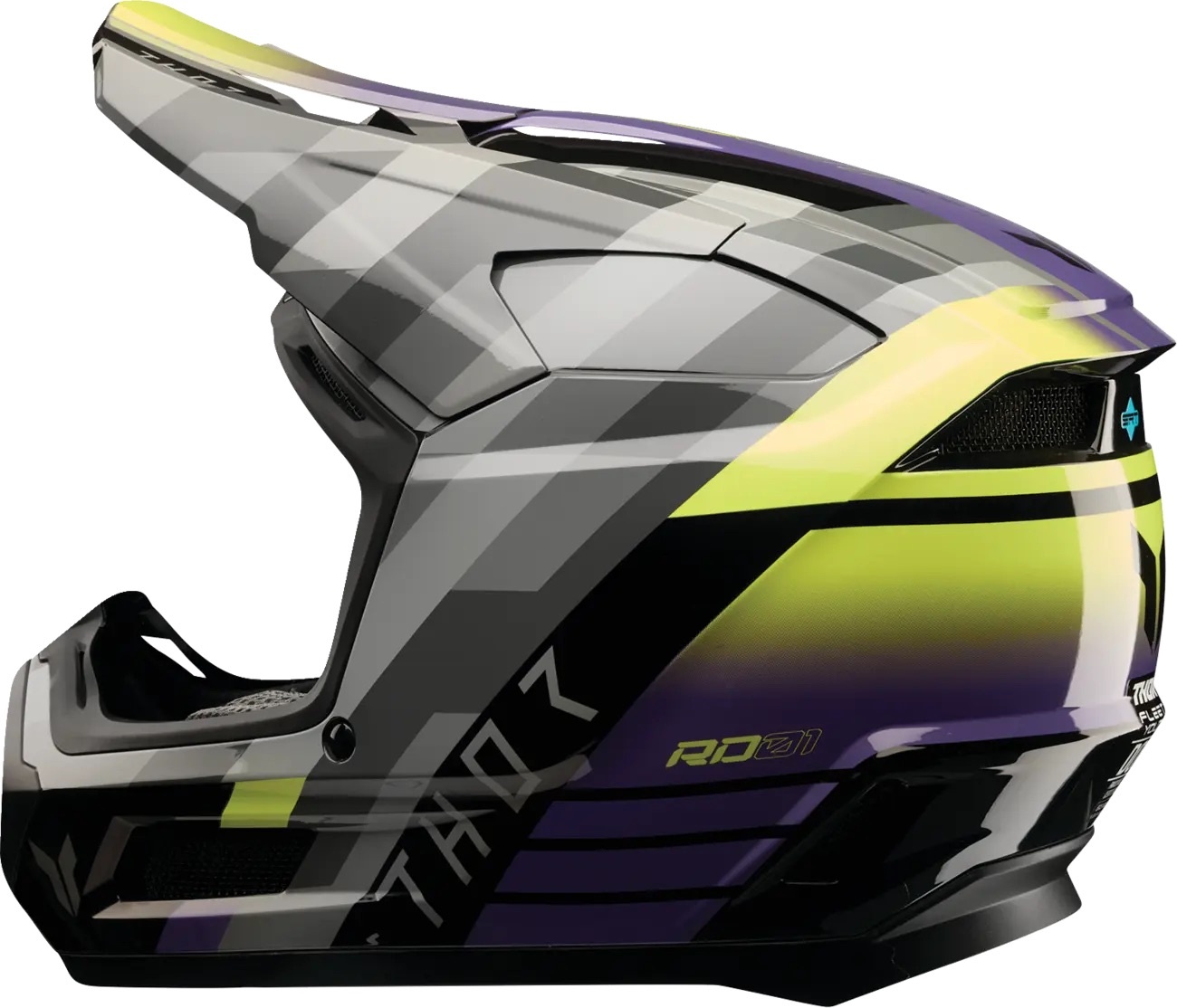 Thor Kinderhelm Fleet Camber schwarz grau violett