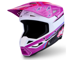 Alpinestars SM3 Motocross Helm Falcon Purple White Black Pink Fl Gl