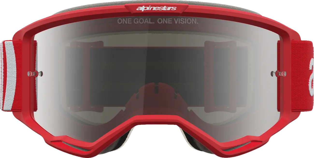 Alpinestars Vision 5 Hone - MX Morocross Brille rot weiss
