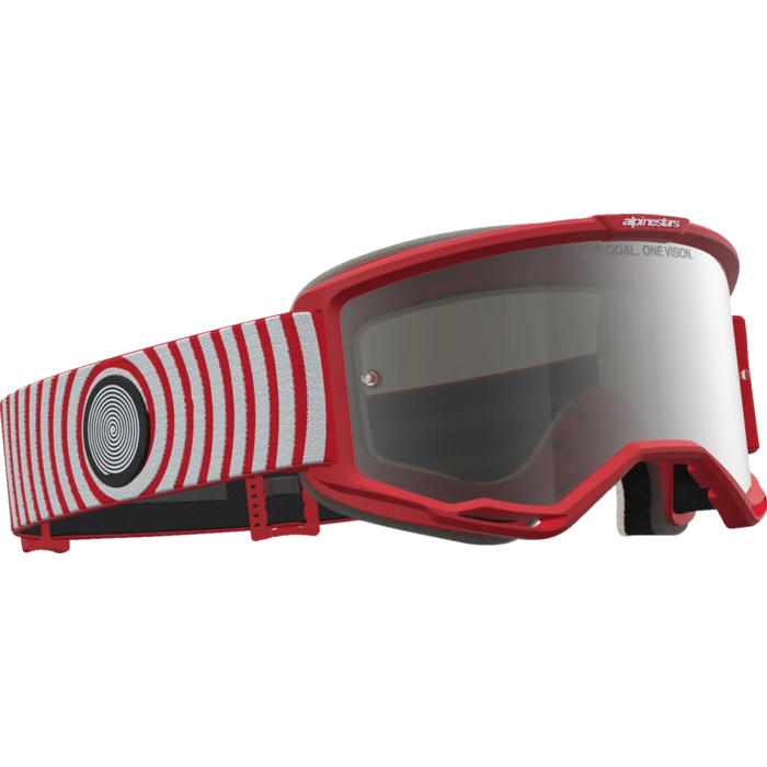 Alpinestars Vision 5 Hone - MX Morocross Brille rot weiss