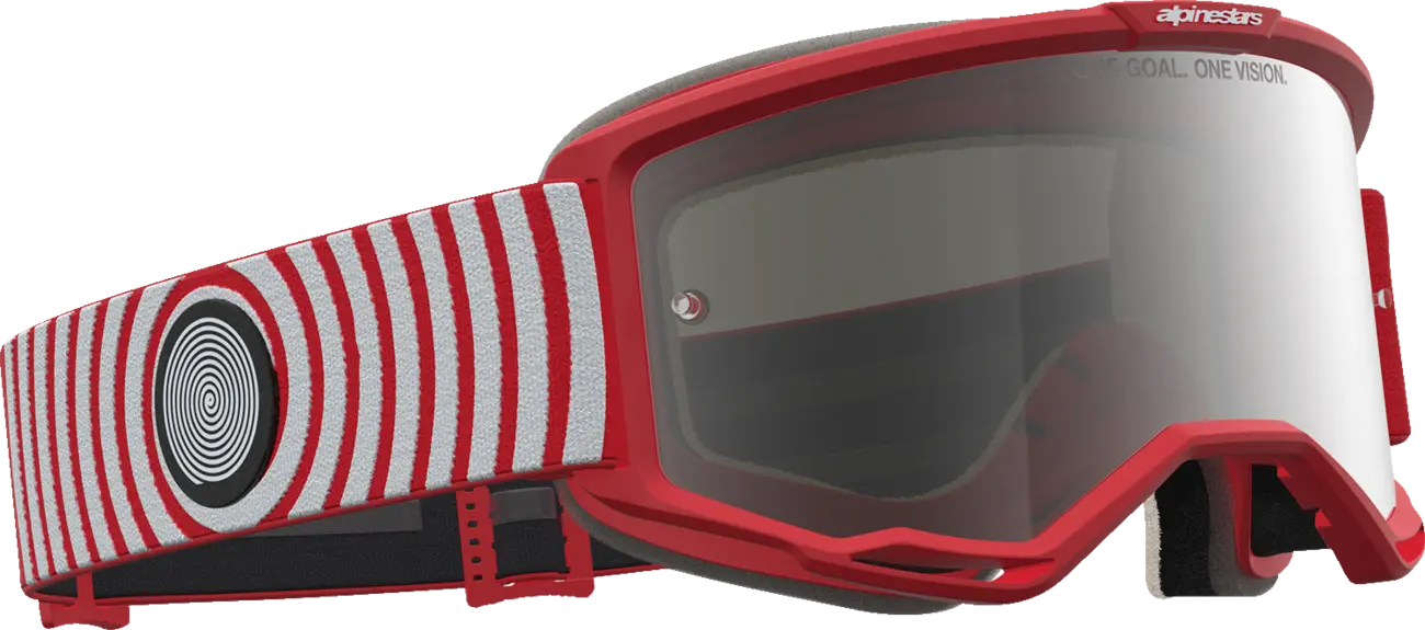Alpinestars Vision 5 Hone - MX Morocross Brille rot weiss