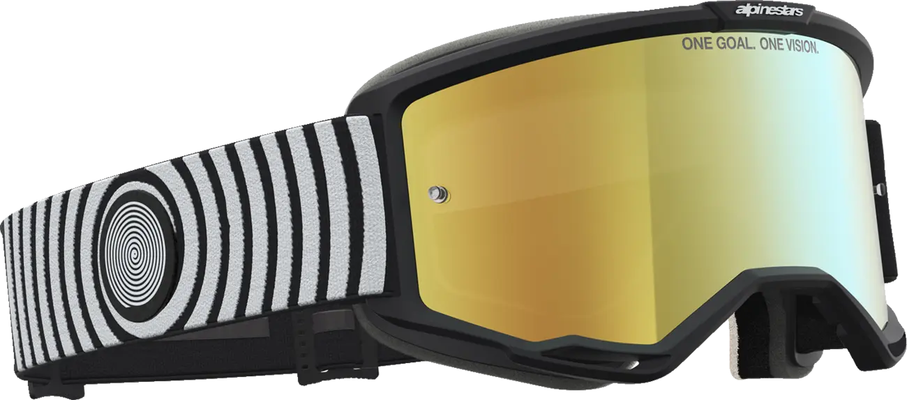 Alpinestars Vision 5 Hone - MX Morocross Brille schwarz weiss
