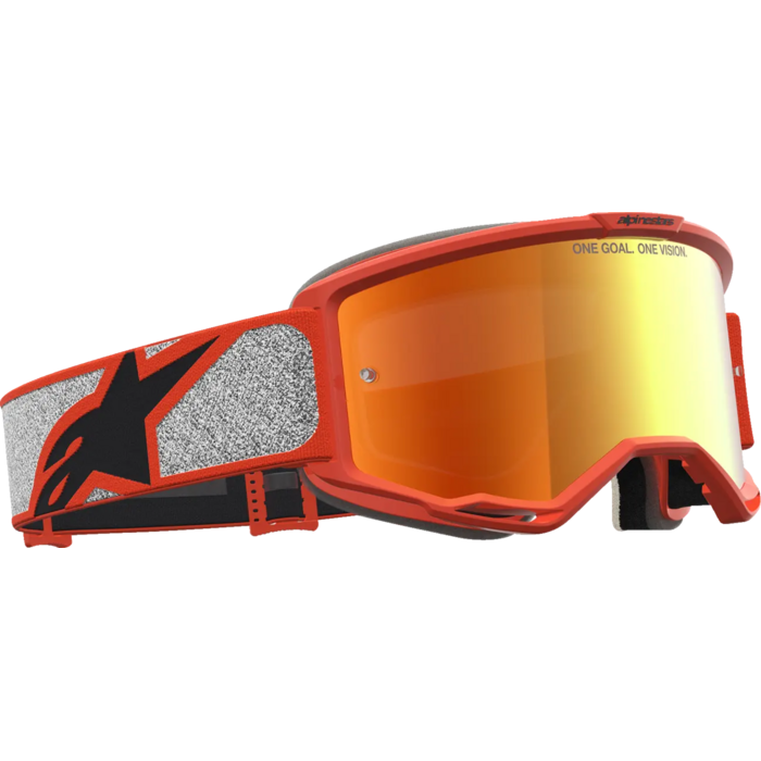 Alpinestars Vision 5 Rora - MX Morocross Brille silver orange
