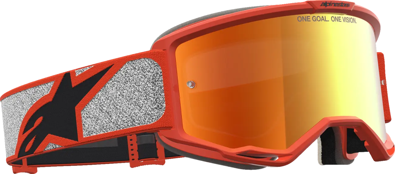 Alpinestars Vision 5 Rora - MX Morocross Brille silver orange