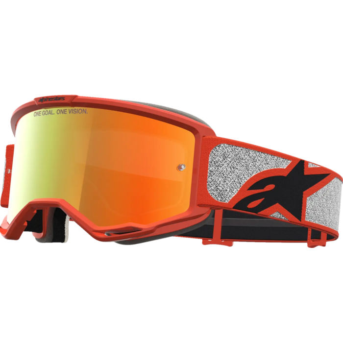 Alpinestars Vision 5 Rora - MX Morocross Brille silver orange
