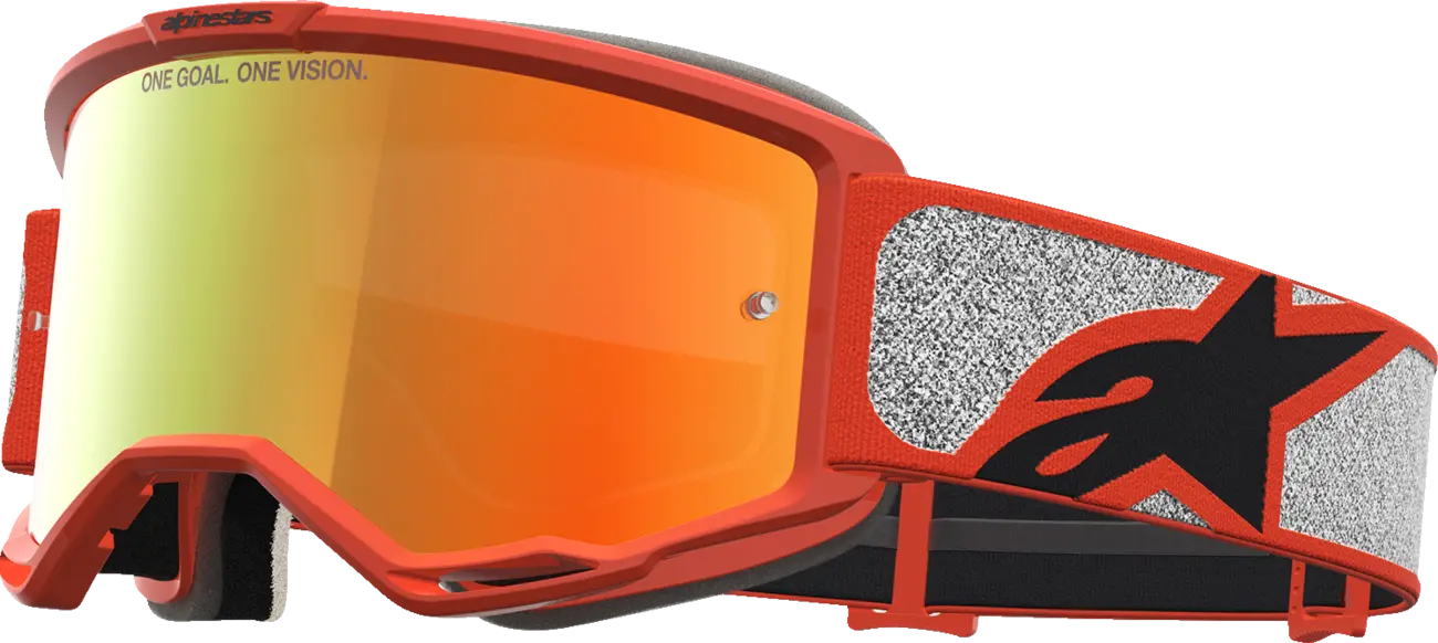 Alpinestars Vision 5 Rora - MX Morocross Brille silver orange