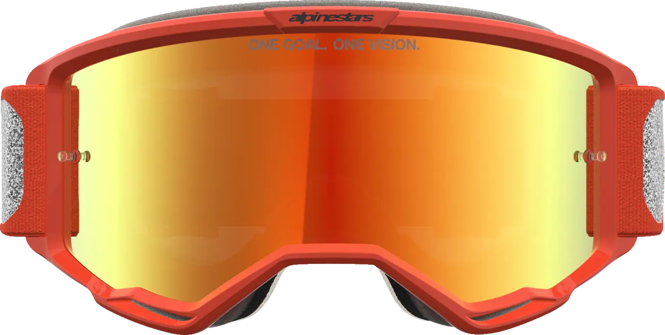 Alpinestars Vision 5 Rora - MX Morocross Brille silver orange