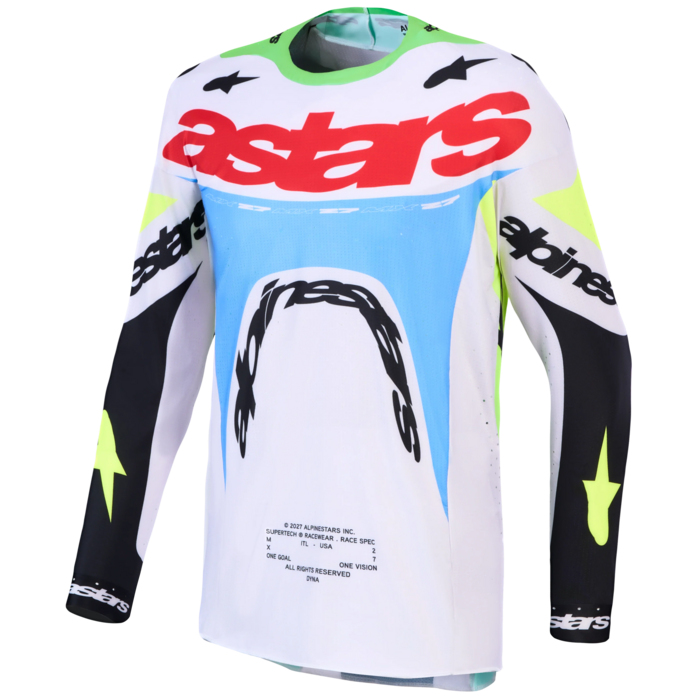 Alpinestars Supertech Dyna Jersey 2027 Light Lilac Green Fluo Black