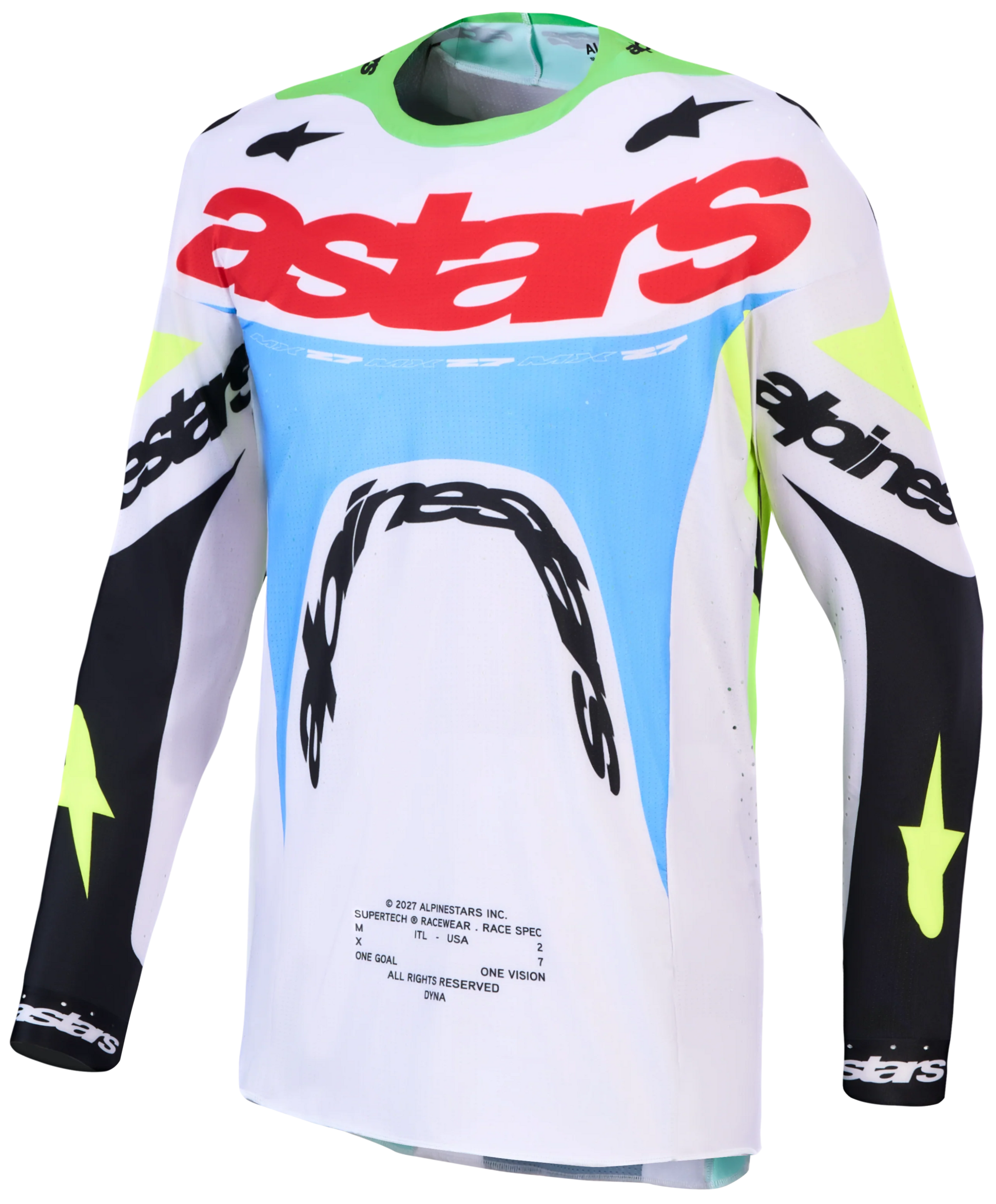 Alpinestars Supertech Dyna Jersey 2027 Light Lilac Green Fluo Black