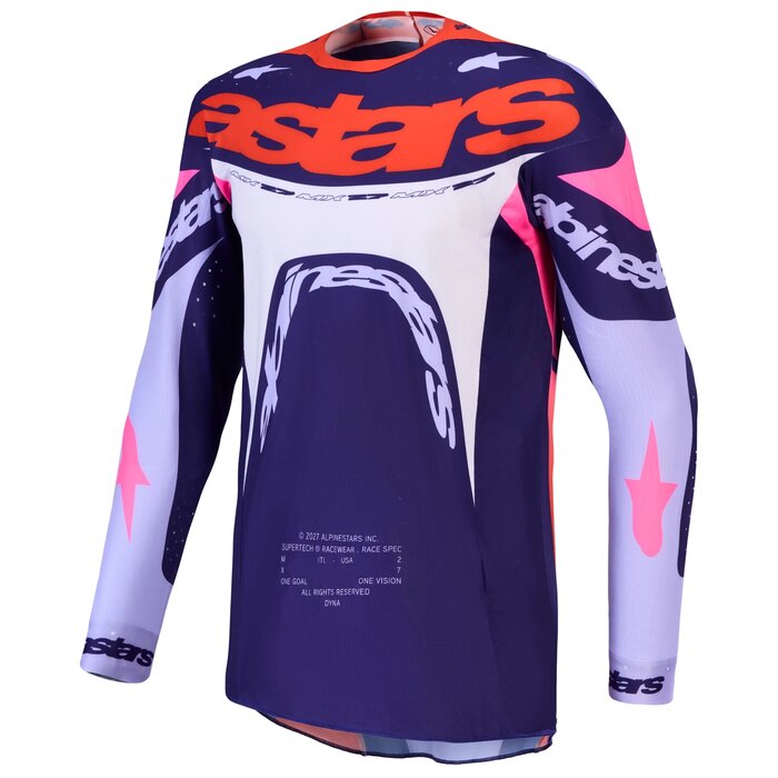 Alpinestars Supertech Dyna Jersey 2027 Light Violet Deep Purp Pink Fl