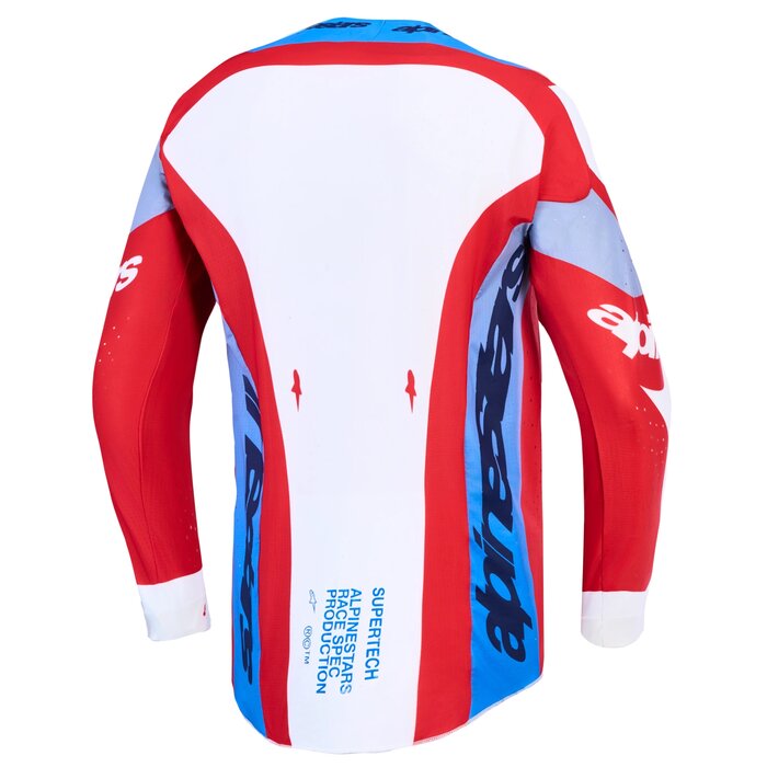 Alpinestars Supertech Dyna Jersey 2027 Fire Red White Navy Blue