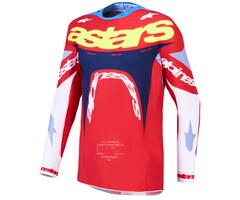 Alpinestars Supertech Dyna Jersey 2027 Fire Red White Navy Blue
