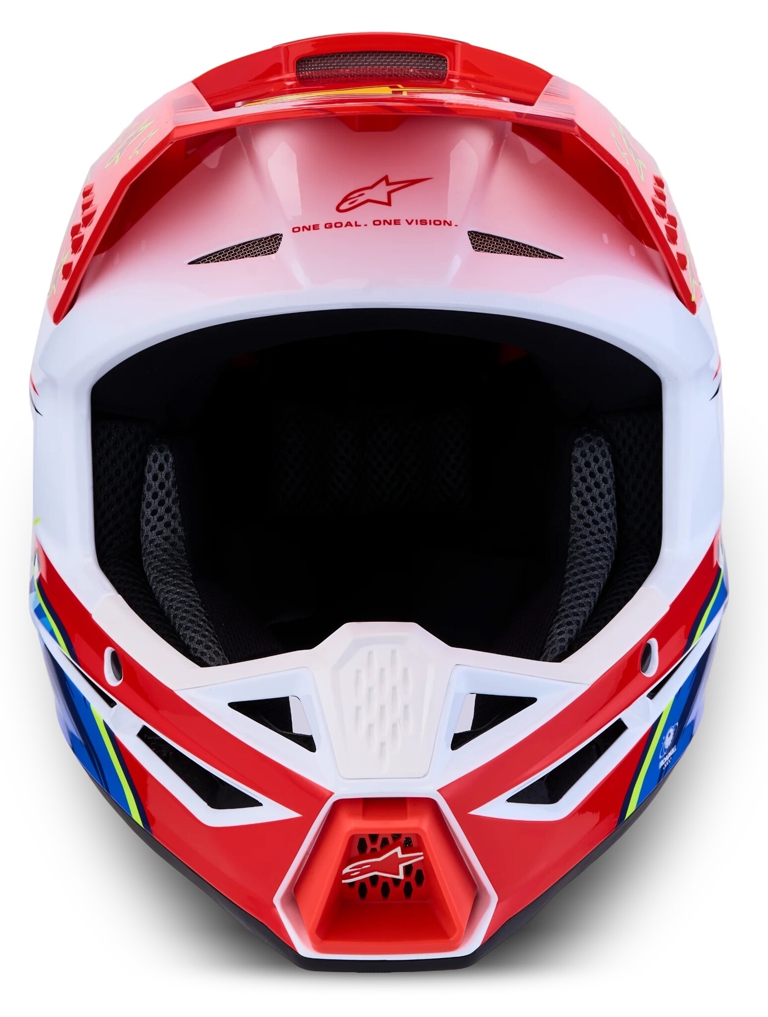 Alpinestars SM3 Motocross Helm Falcon Red Fl White Blue Yl Fl Gl