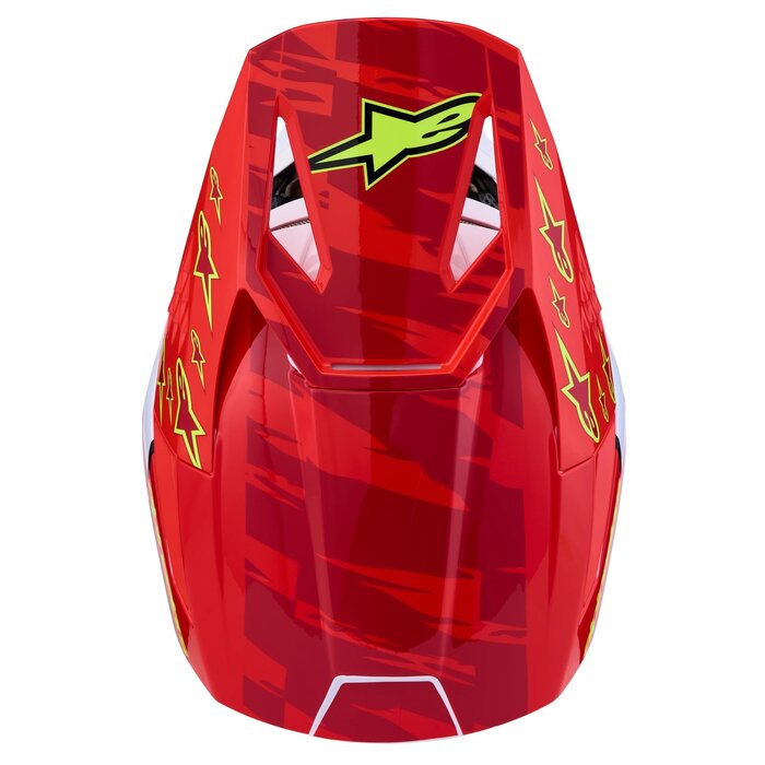 Alpinestars SM3 Motocross Helm Falcon Red Fl White Blue Yl Fl Gl