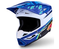 Alpinestars SM3 Motocross Helm Falcon Blue Wh Blk Pink Fl Yl Fl Gl