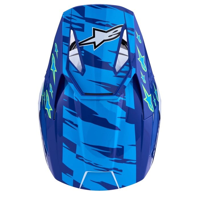 Alpinestars SM3 Motocross Helm Falcon Blue Wh Blk Pink Fl Yl Fl Gl