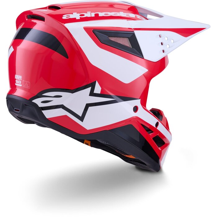 Alpinestars SM3 Motocross Helm Heat Red White Black Glossy