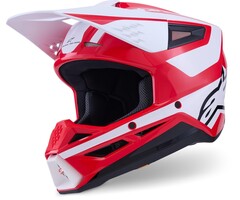 Alpinestars SM3 Motocross Helm Heat Red White Black Glossy