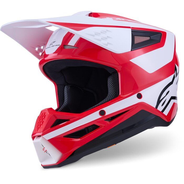 Alpinestars SM3 Motocross Helm Heat Red White Black Glossy