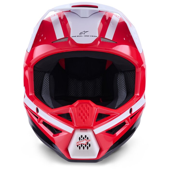 Alpinestars SM3 Motocross Helm Heat Red White Black Glossy