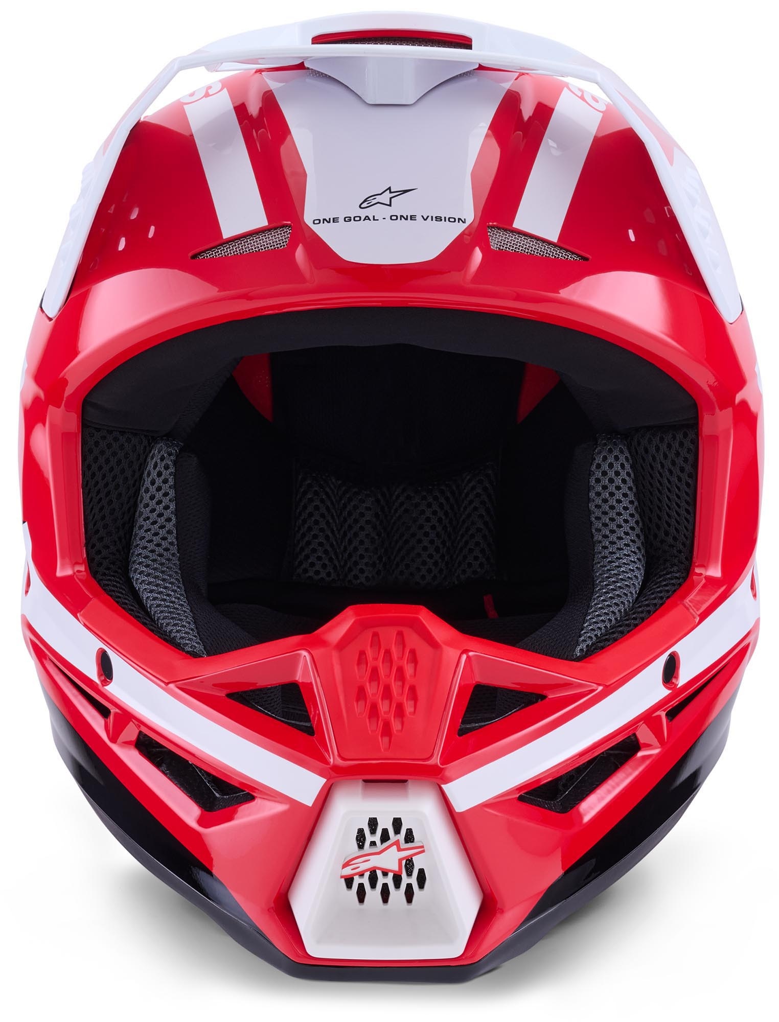 Alpinestars SM3 Motocross Helm Heat Red White Black Glossy