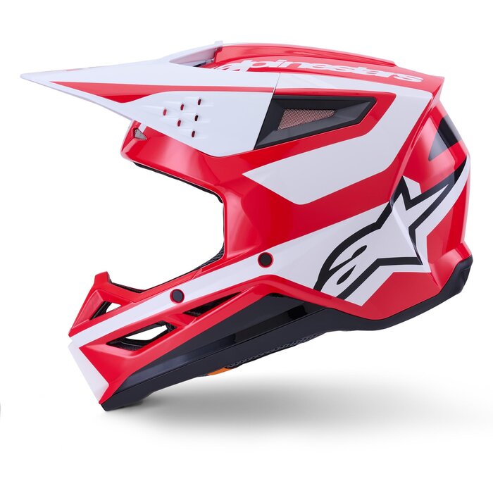 Alpinestars SM3 Motocross Helm Heat Red White Black Glossy