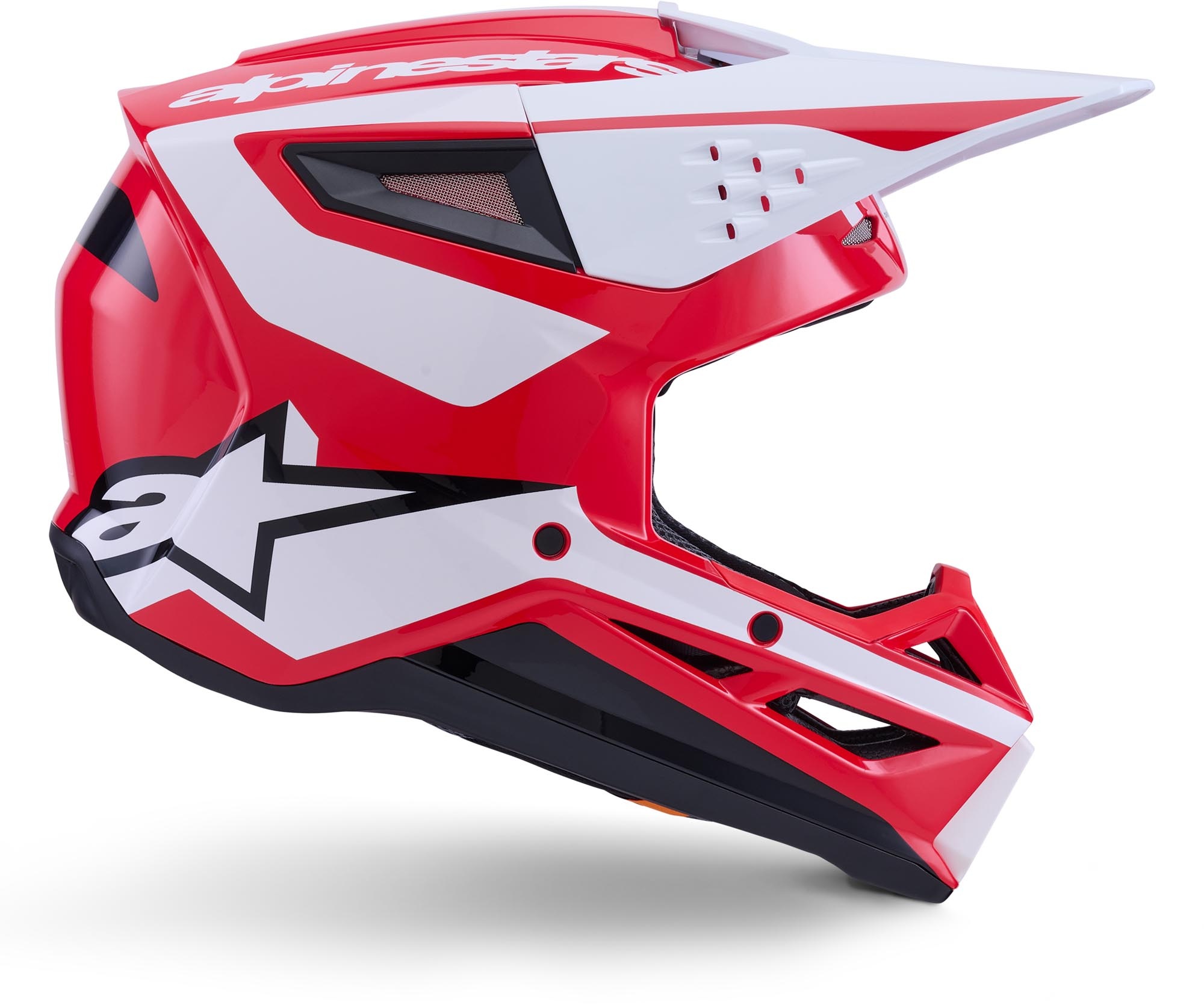 Alpinestars SM3 Motocross Helm Heat Red White Black Glossy