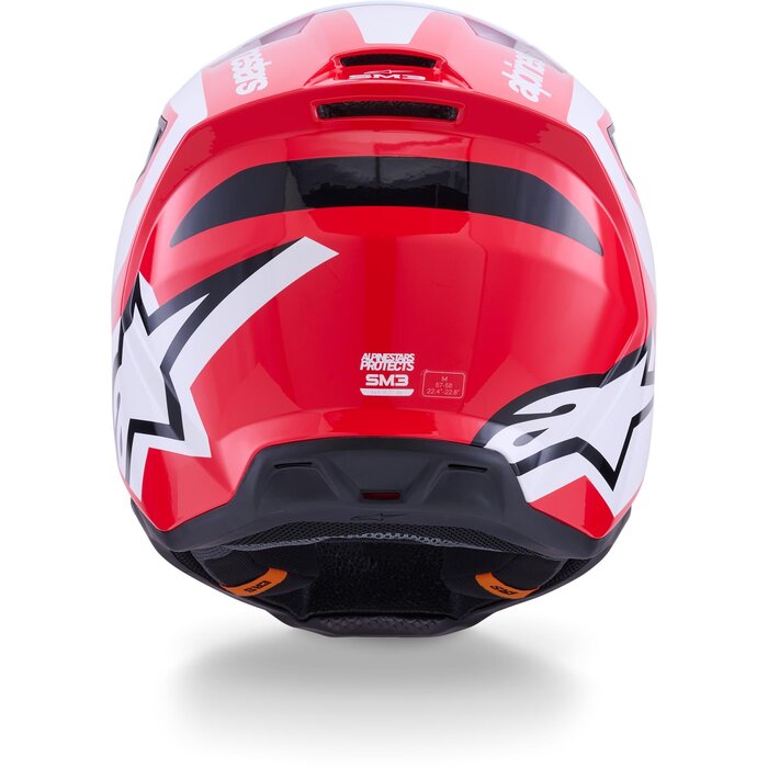 Alpinestars SM3 Motocross Helm Heat Red White Black Glossy