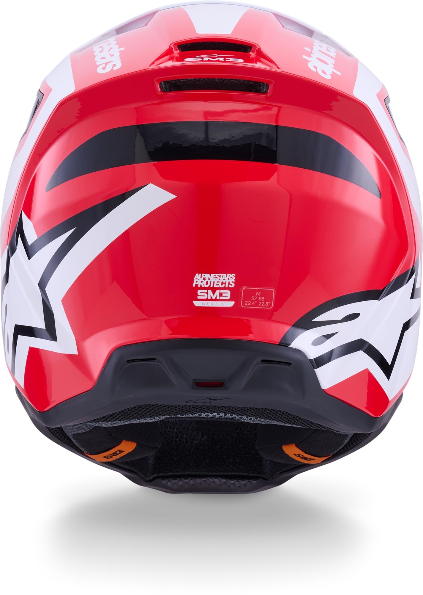 Alpinestars SM3 Motocross Helm Heat Red White Black Glossy