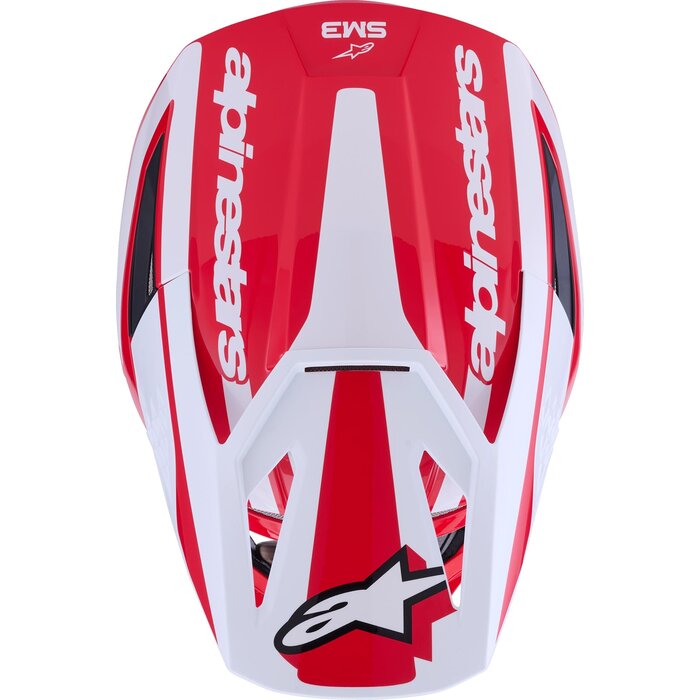 Alpinestars SM3 Motocross Helm Heat Red White Black Glossy
