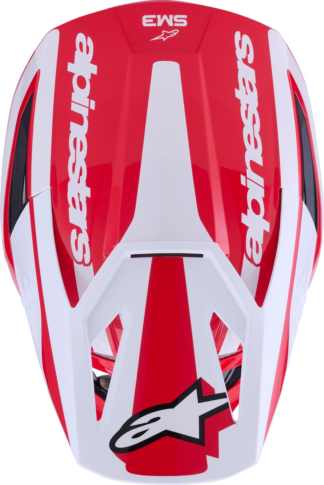Alpinestars SM3 Motocross Helm Heat Red White Black Glossy