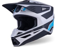 Alpinestars SM3 Motocross Helm Heat Silver Blue Black Matt