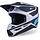 SM3 Motocross Helm Heat Silver Blue Black Matt