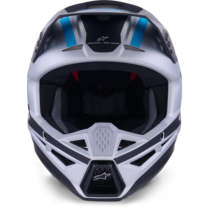 Alpinestars SM3 Motocross Helm Heat Silver Blue Black Matt