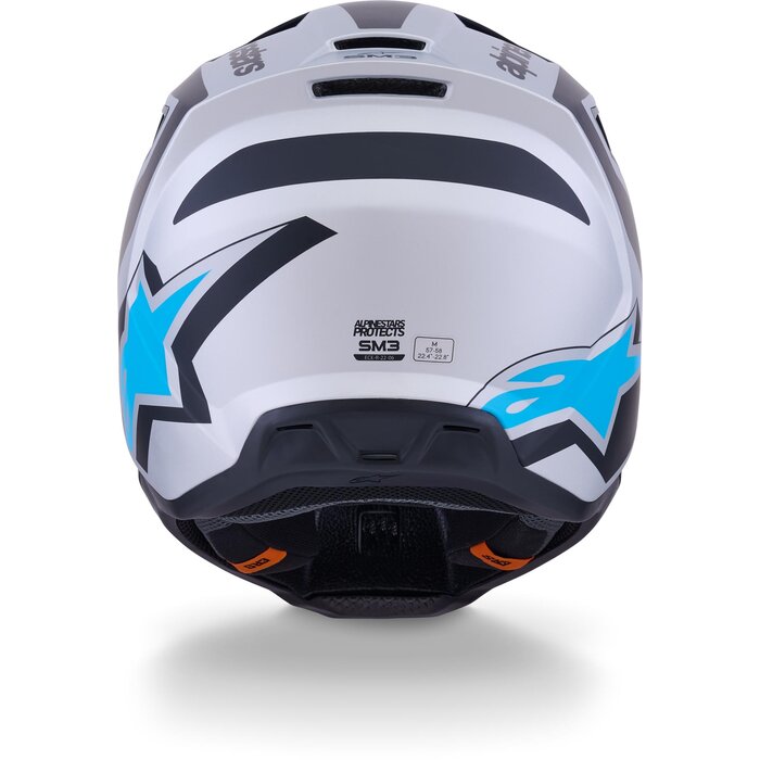 Alpinestars SM3 Motocross Helm Heat Silver Blue Black Matt
