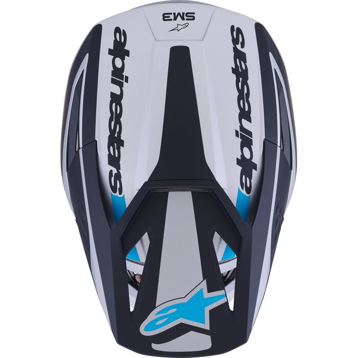 Alpinestars SM3 Motocross Helm Heat Silver Blue Black Matt