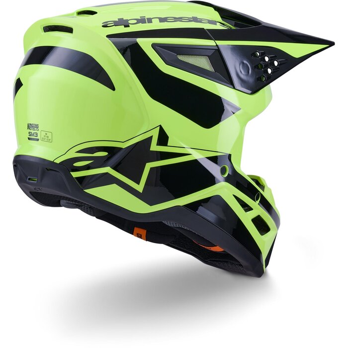 Alpinestars SM3 Motocross Helm Heat Yellow Fluo Black Glossy