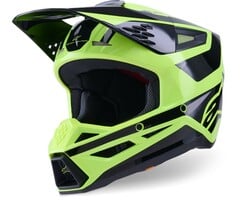 Alpinestars SM3 Motocross Helm Heat Yellow Fluo Black Glossy