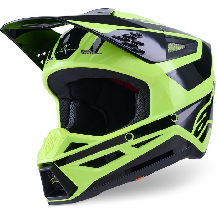 Alpinestars SM3 Motocross Helm Heat Yellow Fluo Black Glossy