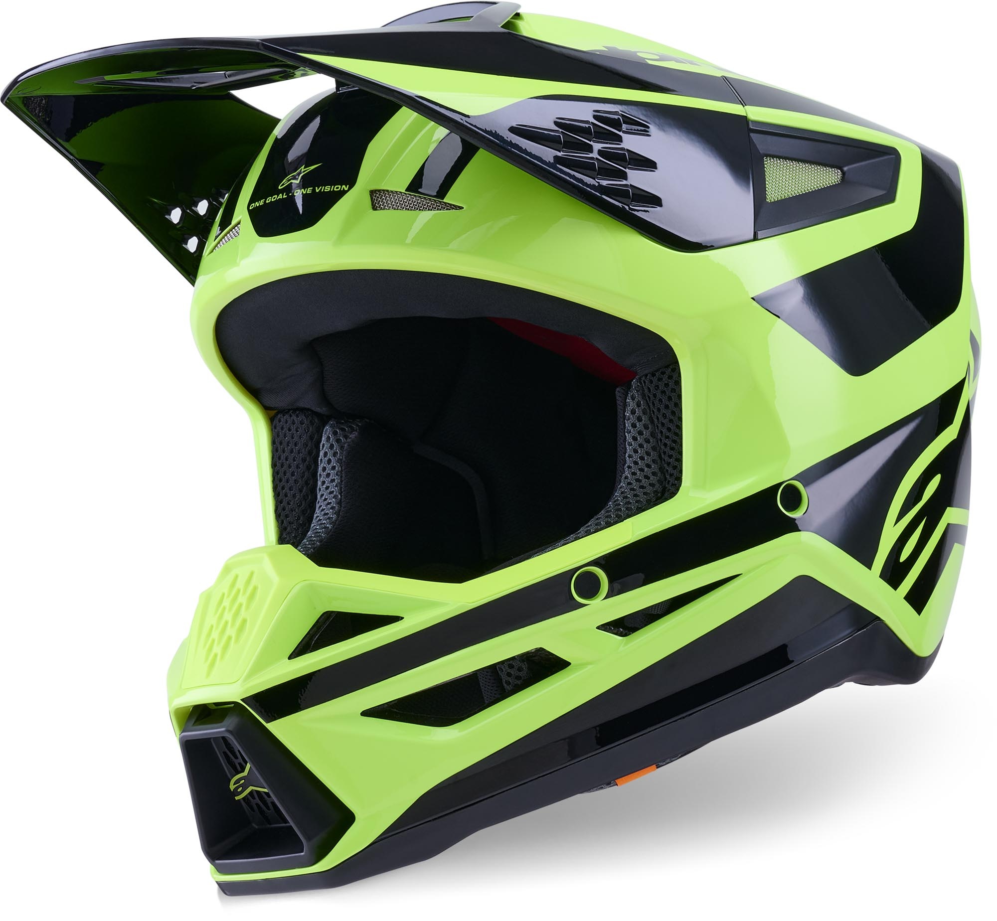 Alpinestars SM3 Motocross Helm Heat Yellow Fluo Black Glossy