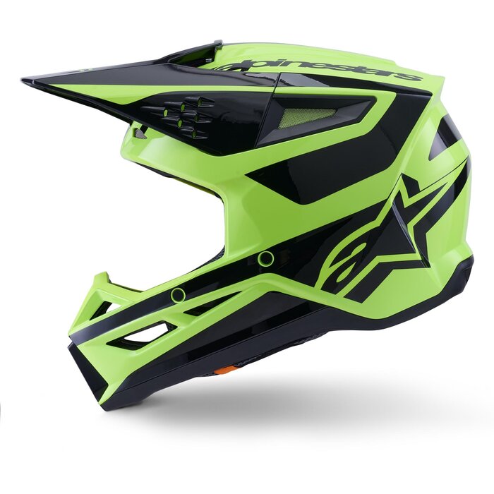 Alpinestars SM3 Motocross Helm Heat Yellow Fluo Black Glossy